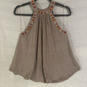 Skylar & Jade NWT Small Faux Suede Aztec Tank